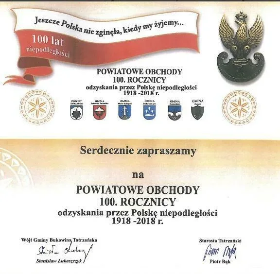 Obchody Powiatowego Święta Niepodległości w Bukowinie Tatrzańskiej