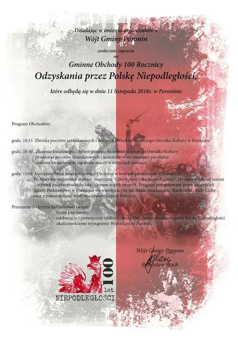 Gminne Obchody 100 Rocznicy Odzyskania Niepodległości