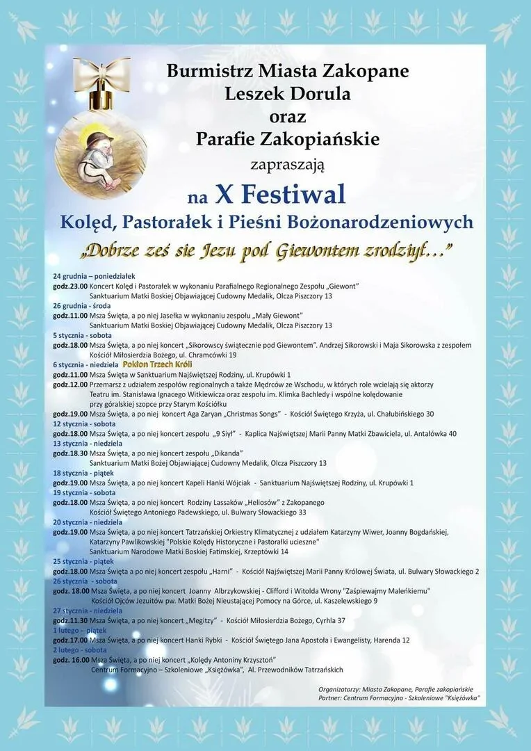 X Festiwal Kolęd, Pastorałek i Pieśni Bożonarodzeniowych