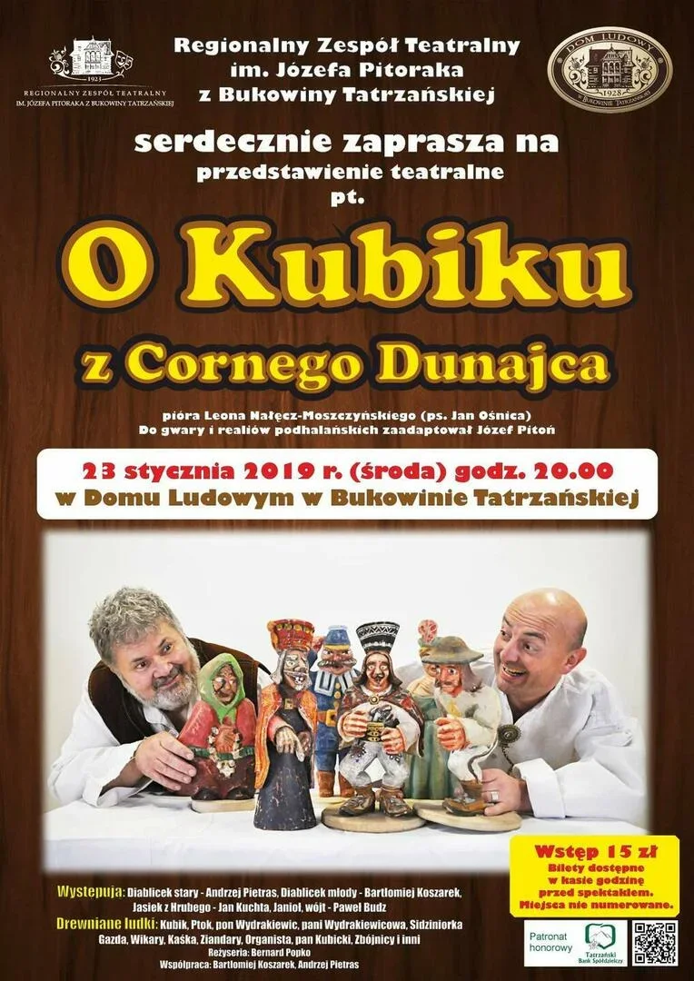 Sztuka teatralna „O Kubiku z Cornego Dunajca”