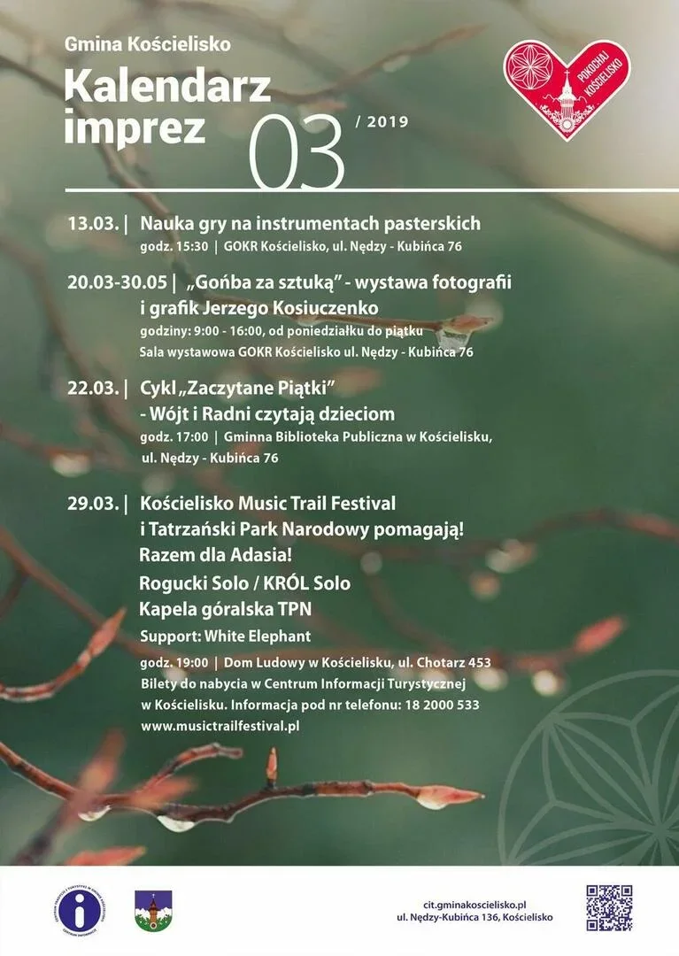 Gmina Kościelisko - kalendarz imprez 2019/03
