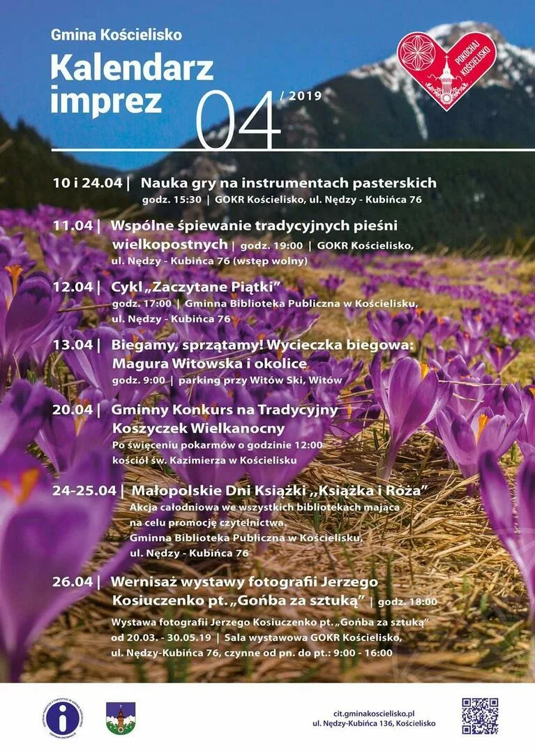 Gmina Kościelisko - kalendarz imprez 2019/04