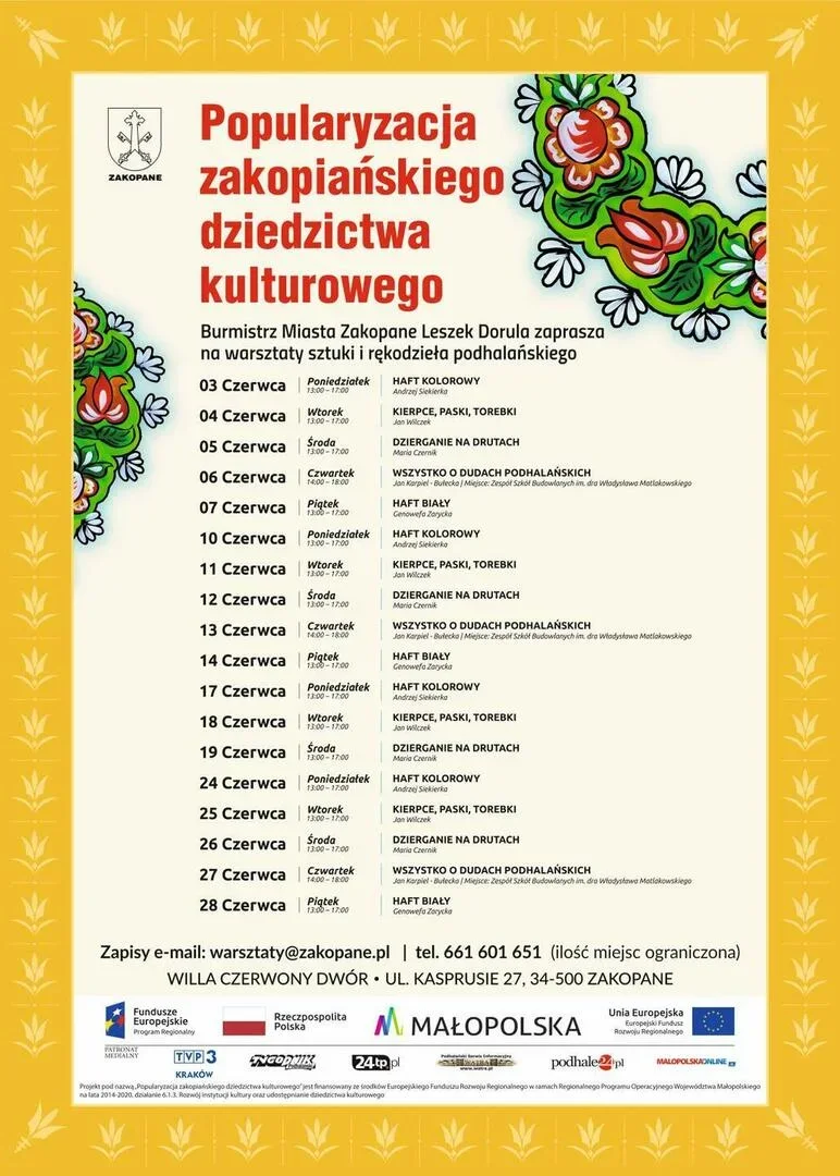 Warsztaty z popularyzacji zakopiańskiego dziedzictwa kulturowego