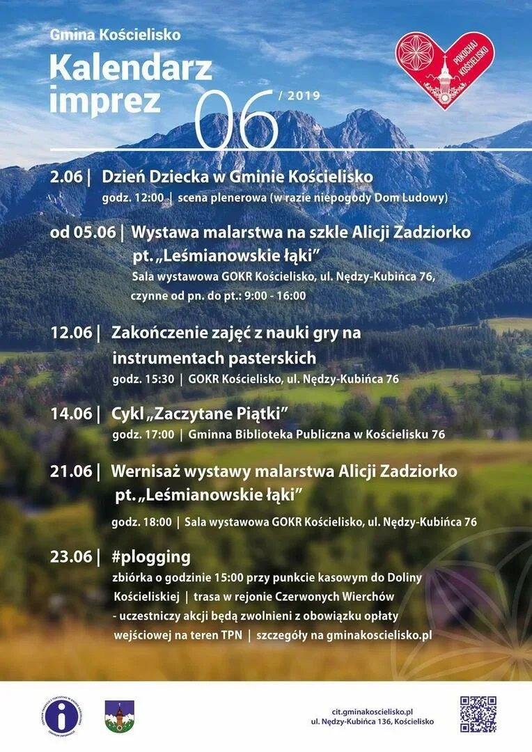 Gmina Kościelisko - kalendarz imprez 2019/06