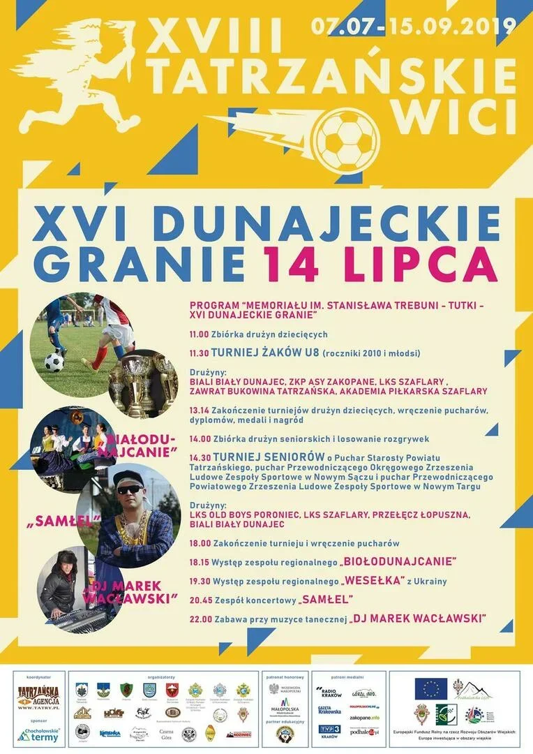 XVIII TATRZAŃSKIE WICI - Memoriał im. Stanisława Trebuni Tutki - XVI Dunajeckie Granie - Biały Dunajec