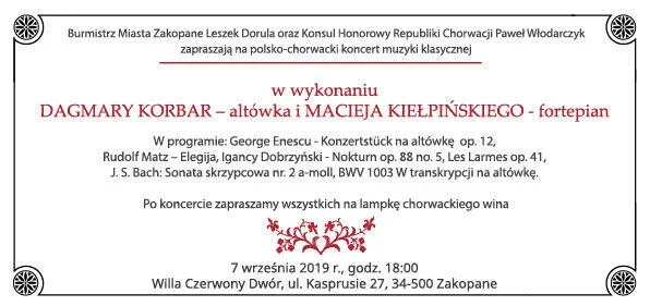 Polsko-chorwacki koncert muzyki klasycznej