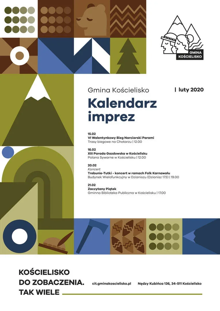 Kalendarz imprez GMINY KOŚCIELISKO - luty 2020