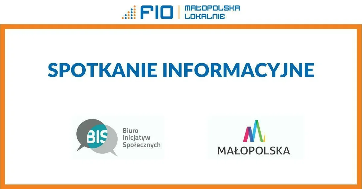 Konkurs grantowy FIO Małopolska Lokalnie - spotkanie informacyjne