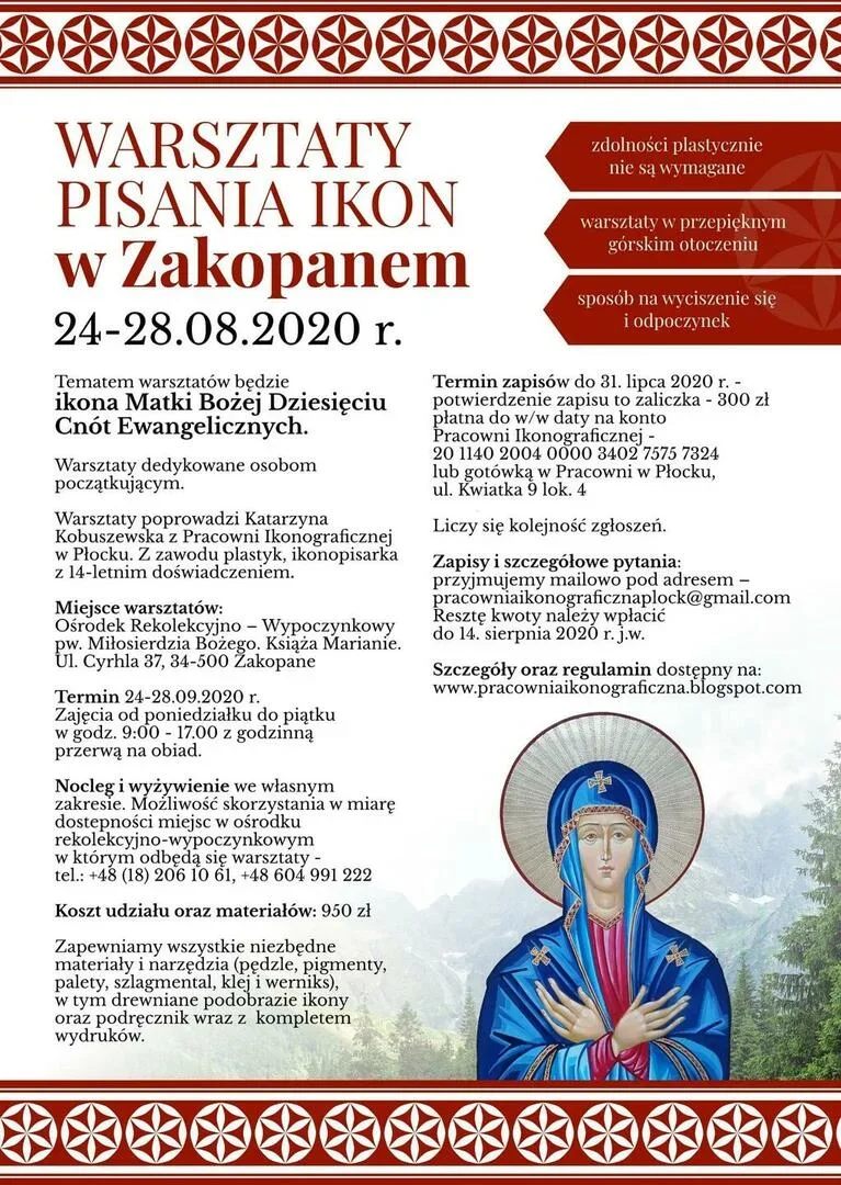 Warsztaty pisania ikon