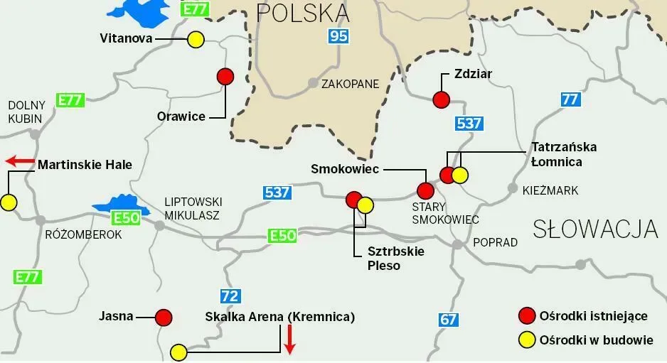 Narciarze poszusują na słowackie stoki
