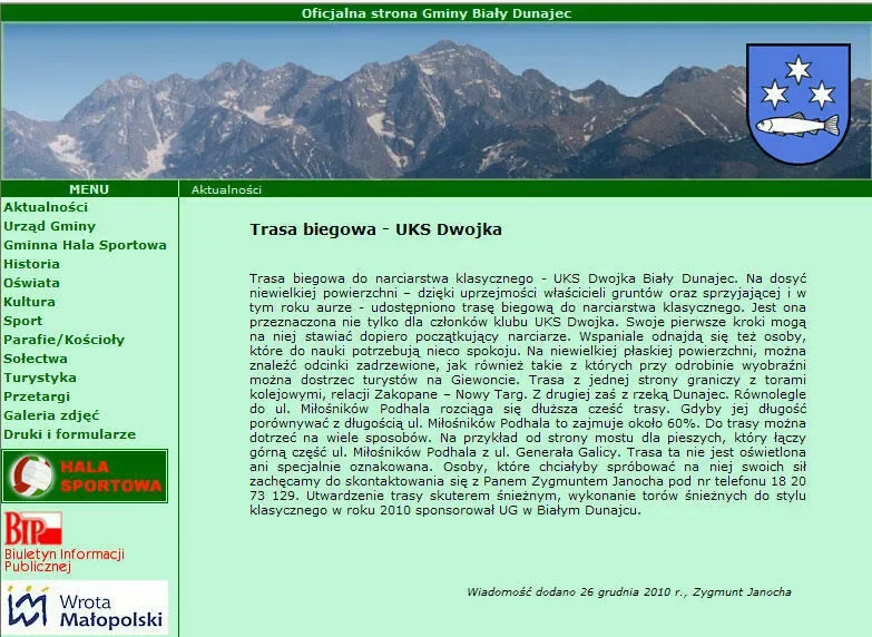 Biały Dunajec zaprasza na narty biegowe