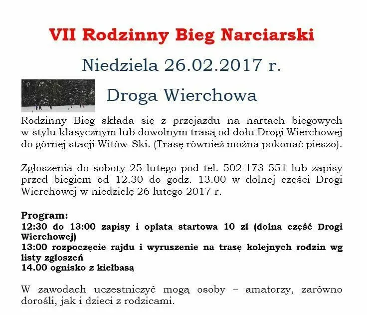 VII Rodzinny Bieg Narciarski