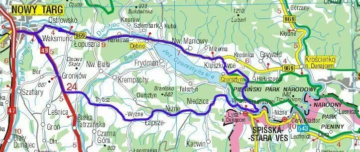 Wokół Zalewu Czorsztyńskiego - 63,1km