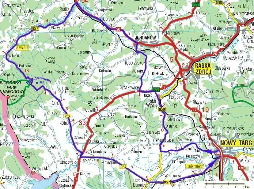 Jordanów & Przełęcz Krowiarki - 124,1km