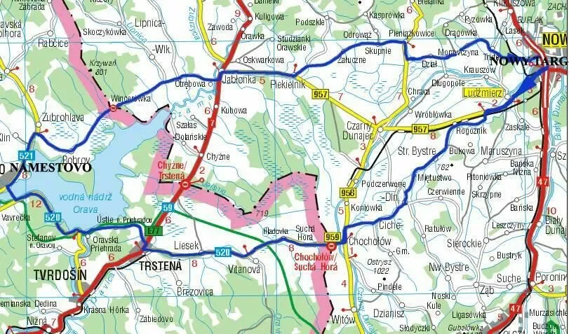 Wokół Jeziora Orawskiego - 104km