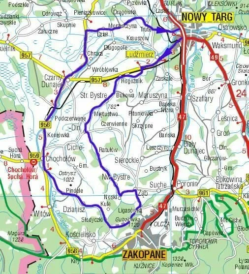 Ząb i Gubałówka - 80km