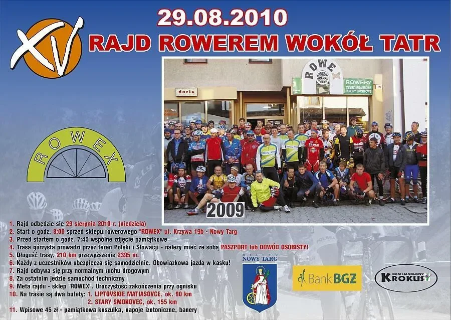 XV Rajd Rowerem Wokół Tatr