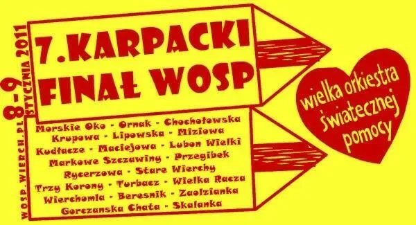 Siódmy Karpacki Finał WOŚP: Uzupełnij ekwipunek turystyczny i wesprzyj akcję