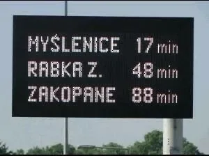 Sprawdź, ile zajmie ci przejazd zakopianką