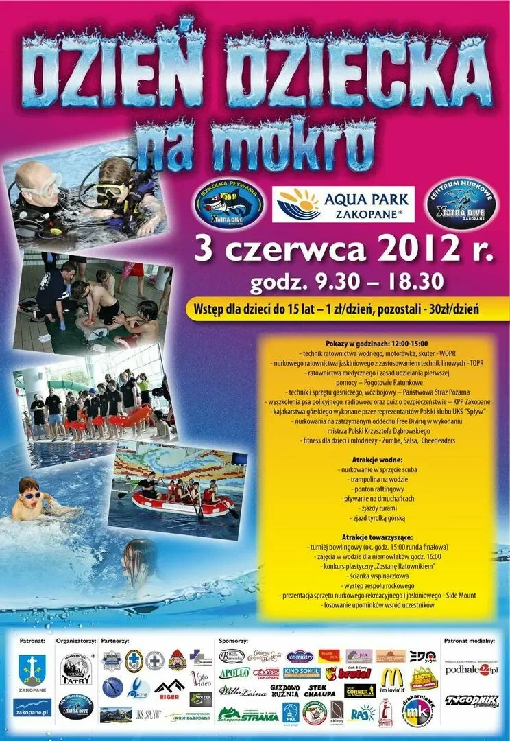 DZIEŃ DZIECKA NA MOKRO W AQUAPARKU ZAKOPANE