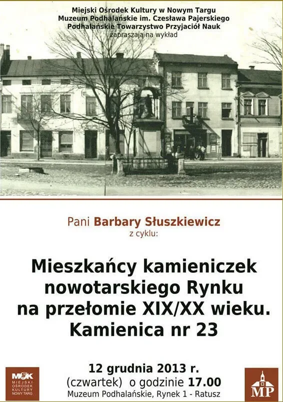 Mieszkańcy kamieniczek nowotarskiego Rynku na przełomie XIX/XX w. Kamienica nr 23.