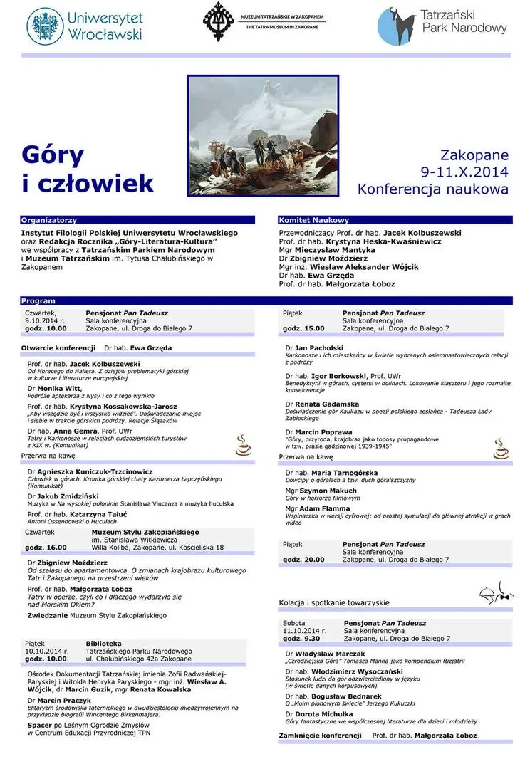 GÓRY I CZŁOWIEK – KONFERENCJA NAUKOWA