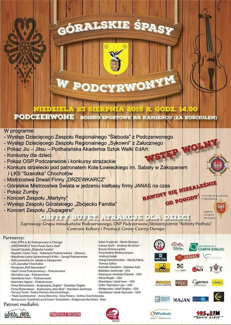 Festyn „Góralskie Śpasy w Podcyrwonym”