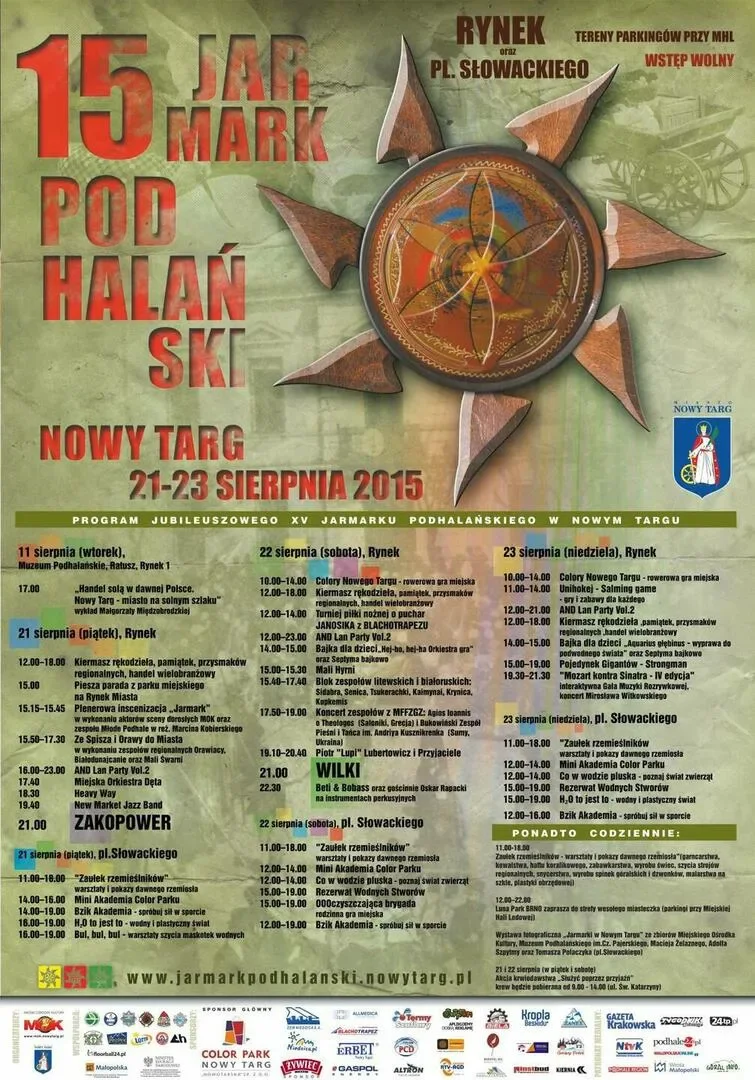 XV JARMARK PODHALAŃSKI - PROGRAM