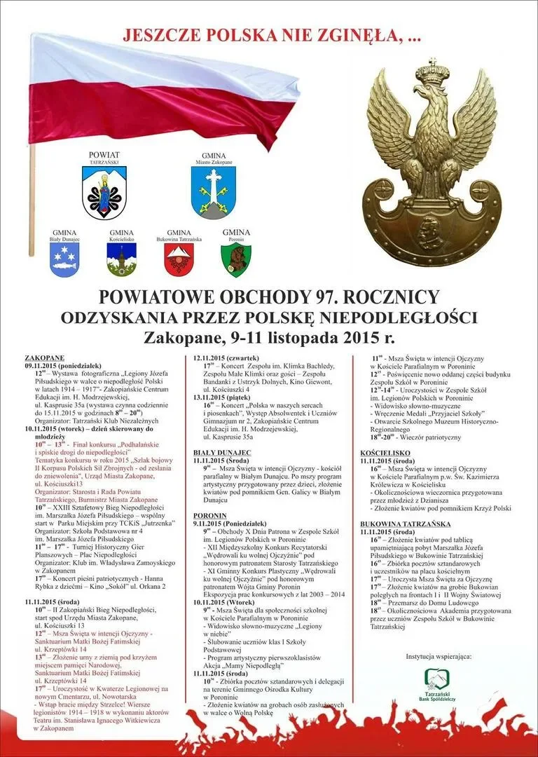 POWIATOWE OBCHODY 97. ROCZNICY ODZYSKANIA NIEPODLEGŁOŚCI