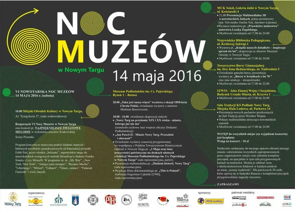 VI NOWOTARSKA NOC MUZEÓW 14 MAJA 2016 r.