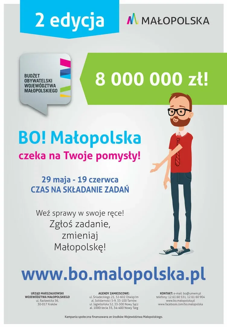 Budżet Obywatelski Małopolski - spotkania informacyjne