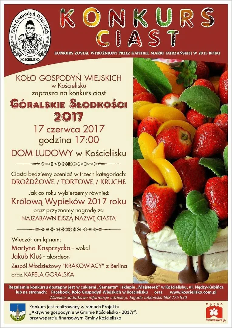 Konkurs ciast "Góralskie Słodkości 2017"