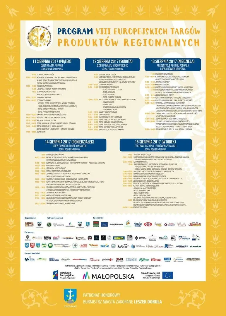 Konferencja inauguracyjna VIII Europejskich Targów Produktów Regionalnych
