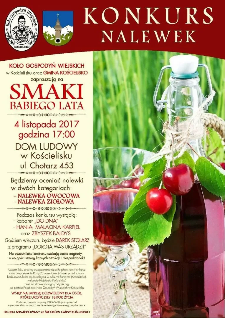 KONKURS NALEWEK DOMOWYCH quot SMAKI BABIEGO LATA 2017 quot