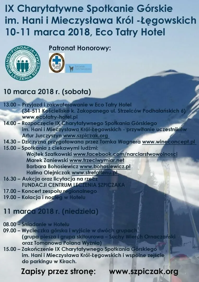 IX Charytatywne Spotkanie Górskie im. Hani i Mieczysława Król-Łęgowskich