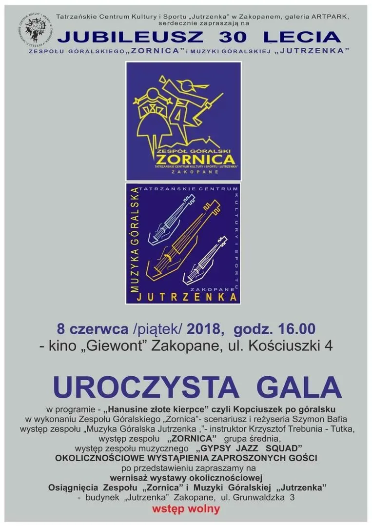 Jubileusz 30-lecia Zespołu "ZORNICA" TCKiS "JUTRZENKA"