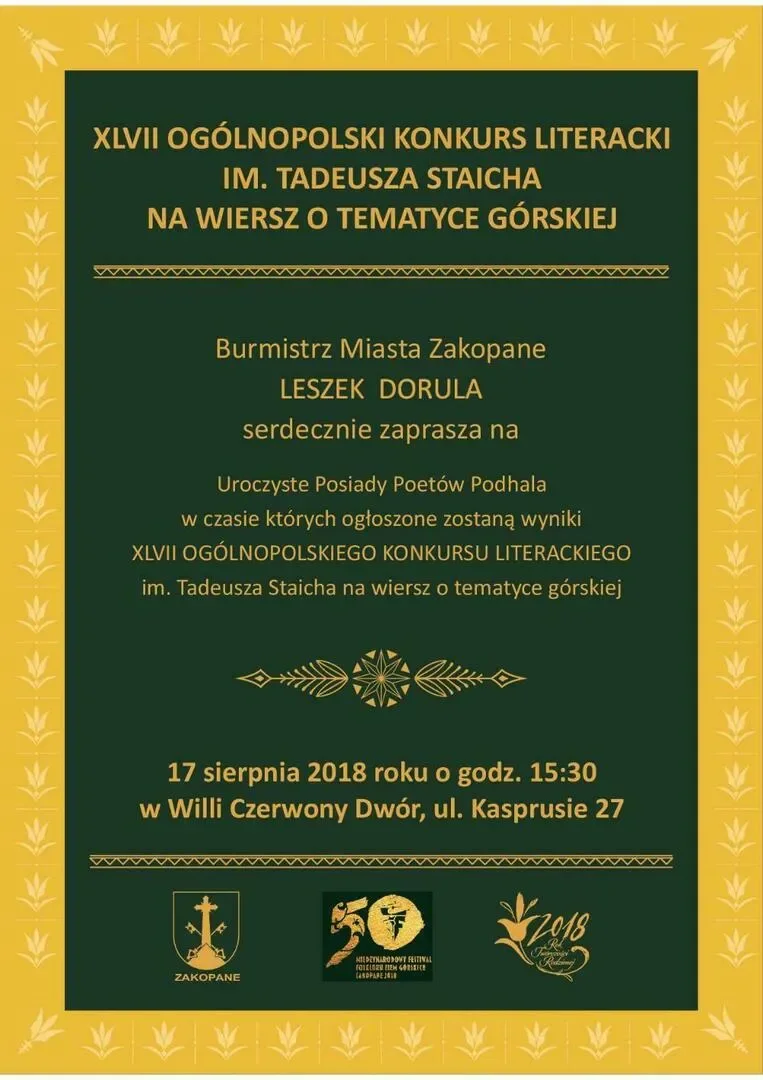 Uroczyste Posiady Poetów Podhala