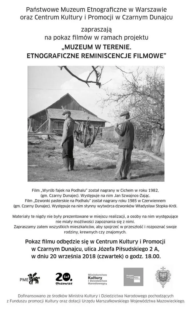 Pokaz filmów „MUZEUM W TERENIE. ETNOGRAFICZNE REMINISCENCJE FILMOWE”