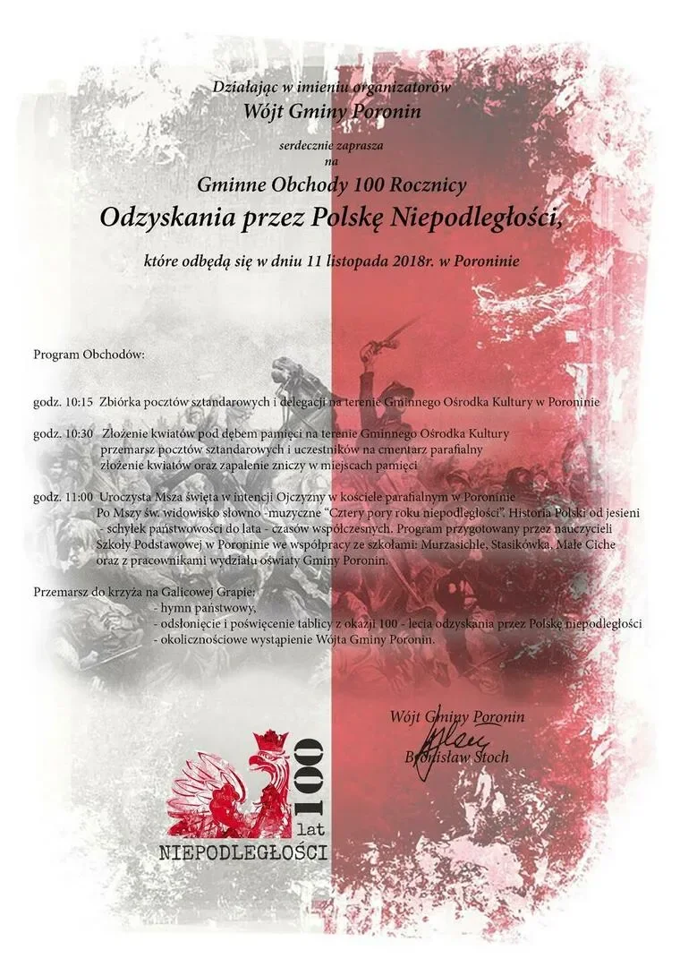 Gminne Obchody 100 Rocznicy Odzyskania Niepodległości