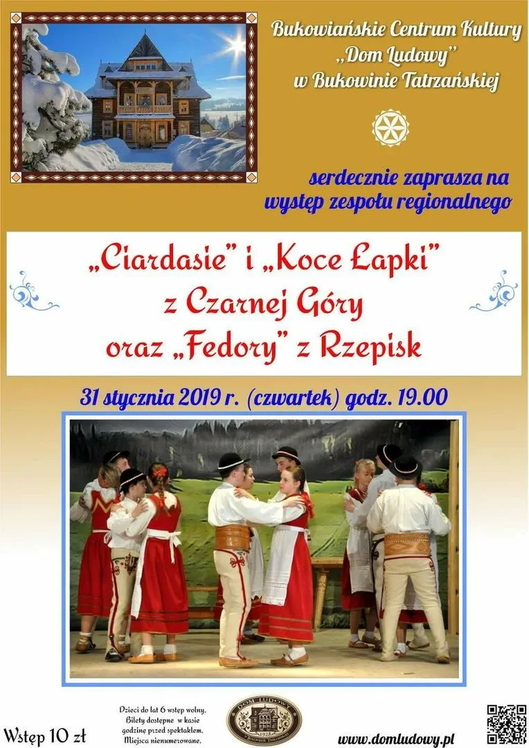 Występ zespołów „Ciardasie” i „Koce Łapki” z Czarnej-Góry oraz grupy kolędniczej „Fe