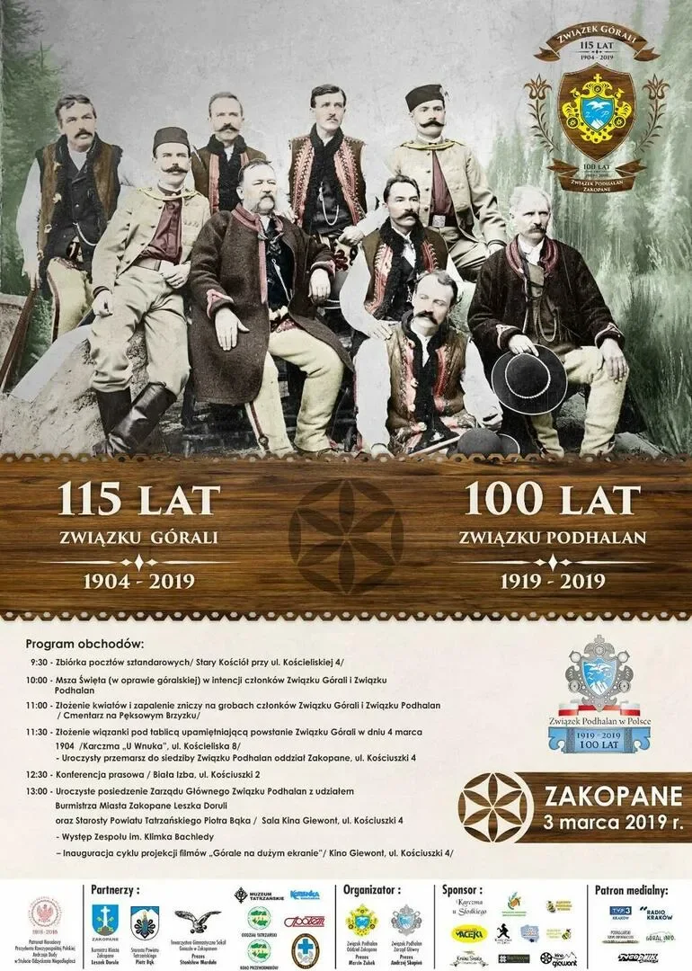 Uroczystości 115 lat Związku Górali oraz 100 lat Związku Podhalan