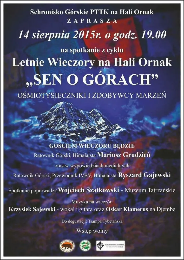 WIECZÓR TYBETAŃSKI: SEN O GÓRACH. OŚMIOTYSIĘCZNIKI I ZDOBYWCY MARZEŃ