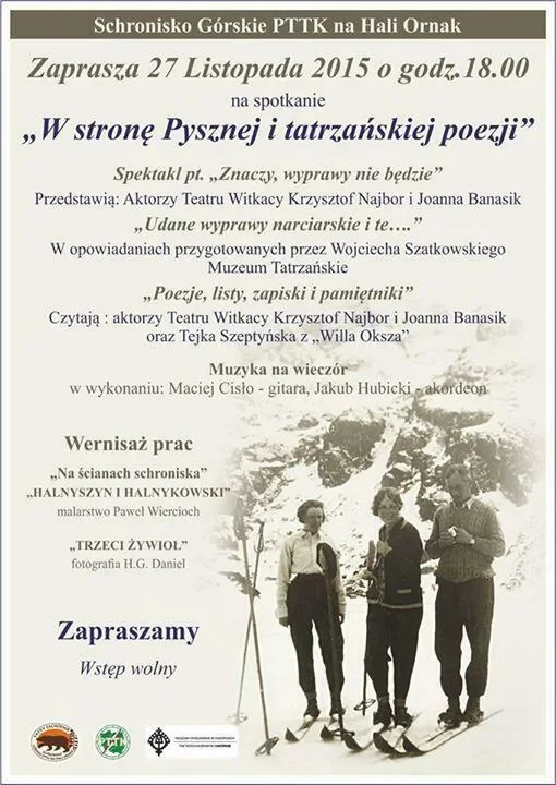 WIECZÓR GÓRSKI: W STRONĘ PYSZNEJ I TATRZAŃSKIEJ POEZJI…