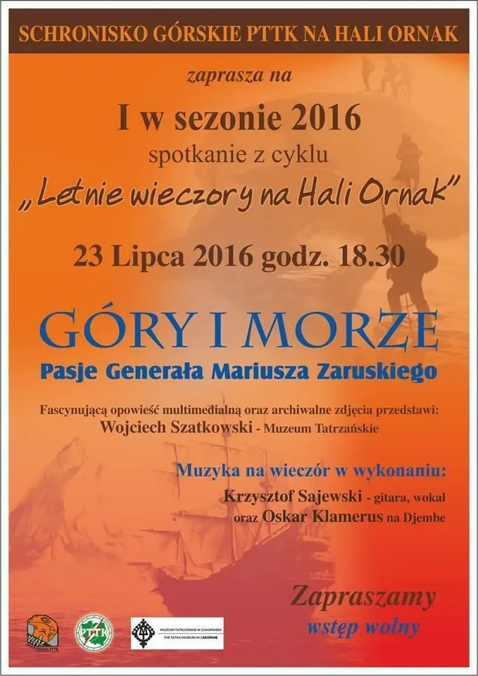WIECZÓR GÓRSKI "GÓRY I MORZE. PASJE GEN. MARIUSZA ZARUSKIEGO"