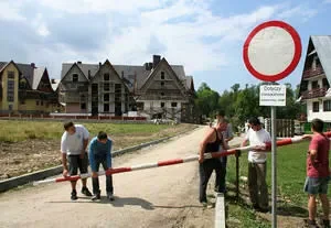 Szlaban dla ciężarówek na Pardałówce