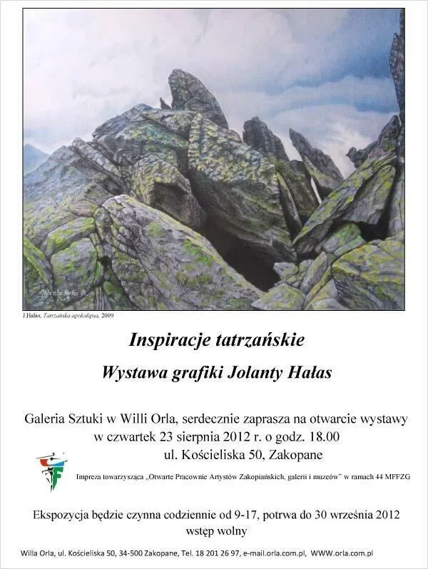 Inspiracje tatrzańskie - Wystawa grafiki Jolanty Hałas w Willi Orla