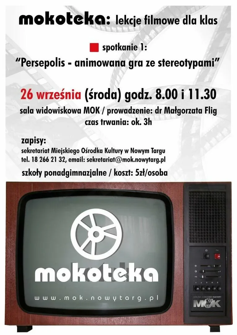 Zapraszamy do Mokoteki! Spotkanie 1: „Persepolis – animowana gra ze stereotypami”