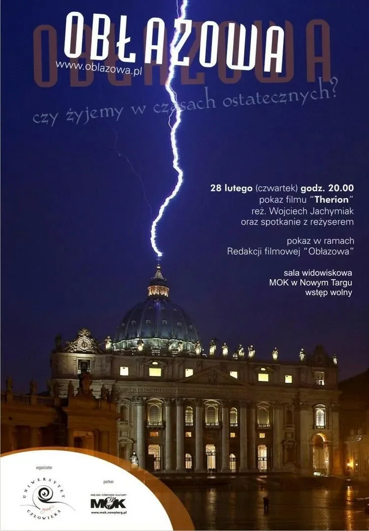 Pokaz filmu "Therion" w ramach spotkań filmowych z Redakcją filmową "Obłazowa"