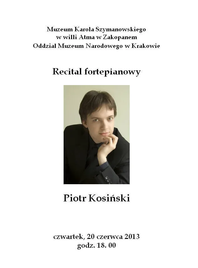 Recital fortepianowy w willi Atma