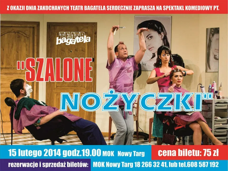 Szalone nożyczki - spektakl Teatru Bagatela z okazji Dnia Zakochanych